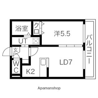 エルプレシア南22条【4階】の間取り