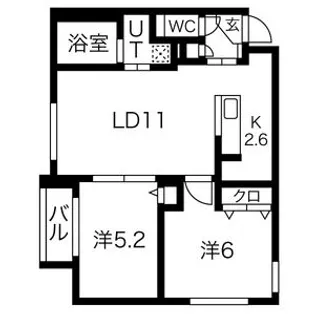 CITY RESIDENCE八軒(シティレジデンス八軒)【1階】の間取り