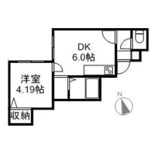 PLAZA 北斗【202号室】の間取り