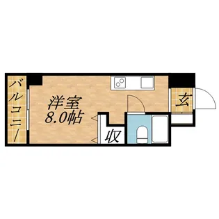 メゾンエクレーレ近代美術館【0605号室】の間取り