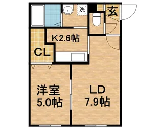 G・AMENITIES南4条【2階】の間取り