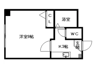 クゥーネルS【405号室】の間取り