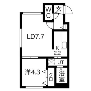 プライムコート西町【1階】の間取り