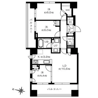 パークホームズ札幌大通東ザレジデンス【11階】の間取り