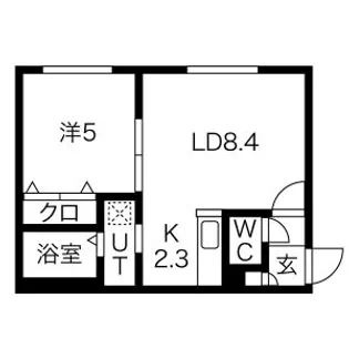 グランディール円山ウエスト【1階】の間取り
