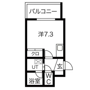 カピテーヌ円山【216号室】の間取り