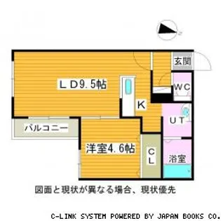 ブロサム桑園【1階】の間取り