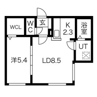 ALPHA中島公園【4階】の間取り