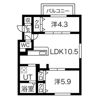 ヴォヤージュ円山【3階】の間取り
