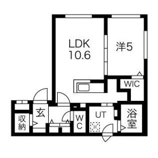 BELL TREE南5条【201号室】の間取り