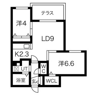 サクラブール宮の沢【1階】の間取り