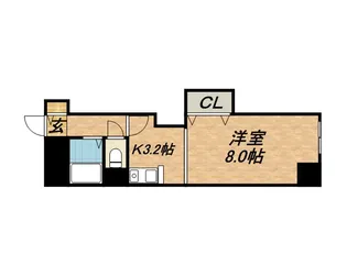 アイビス壱番館【402号室】の間取り