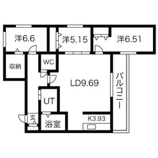 フェスタリア宮の森【4階】の間取り