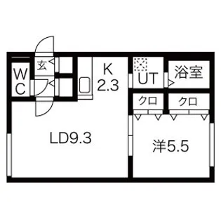 レストシティ琴似【3階】の間取り