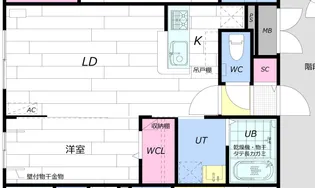 LA DOLCE VITA (ラ・ドルチェヴィータ)【403号室】の間取り