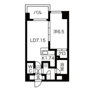 NCウィング菊水【0205号室】の間取り