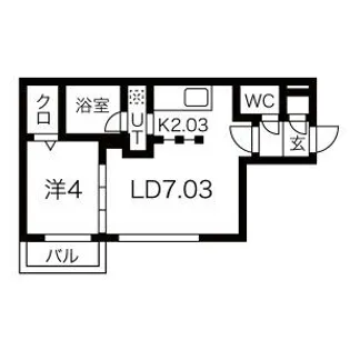 クラウドロア宮の森【4階】の間取り