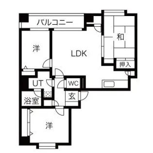 第2九条シャトー桂和【601号室】の間取り