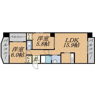 フレックス円山【6階】の間取り