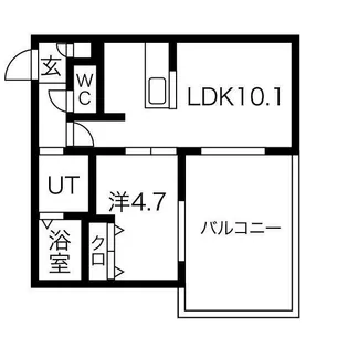 イルセントラレ南12条【1階】の間取り