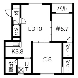 カルム2・6【3階】の間取り