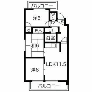 アートエリアSK【3階】の間取り