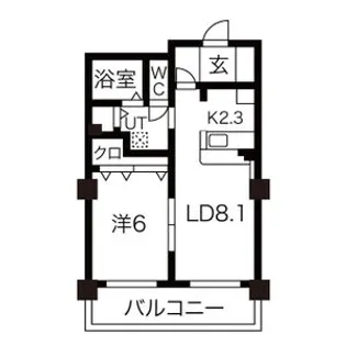 HGS山鼻【8階】の間取り