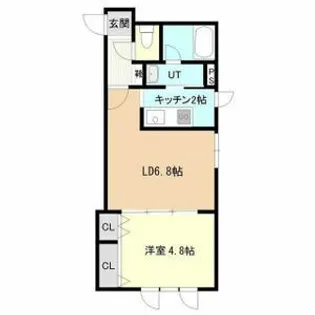 ツインズ南8条六番館【202号室】の間取り