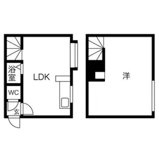AMS山鼻【104号室】の間取り