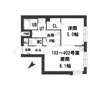 グランメール宮の沢駅【1階】の間取り