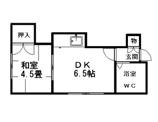 コーポのと【205号室】の間取り