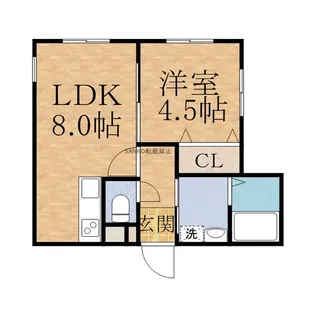 リデーレ菊水【5階】の間取り