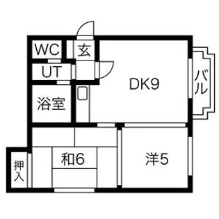ティファニー北円山【201号室】の間取り