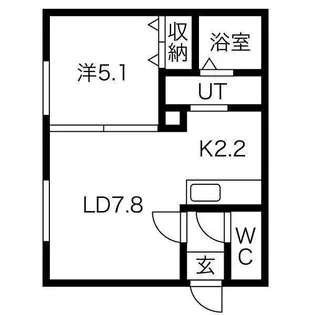 パストラーレ円山【205号室】の間取り