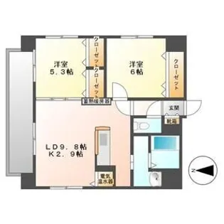 モルティーニ山鼻【4階】の間取り