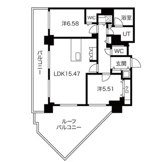 パシフィックタワー札幌【28階】の間取り