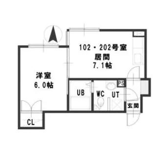 ルミエール桑園【2階】の間取り