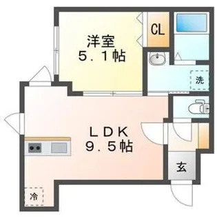 セブンスコート円山【2階】の間取り
