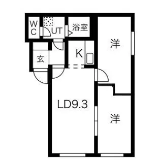 ハイデンス6ー22【4階】の間取り