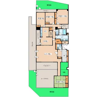 Dグランセ宮の森【103号室】の間取り