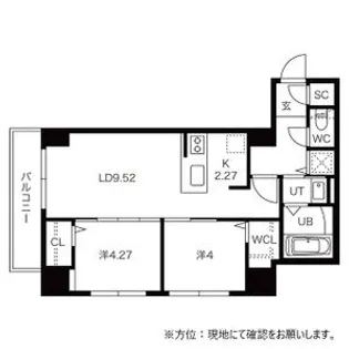 ASH MARUYAMA(アッシュマルヤマ)【4階】の間取り