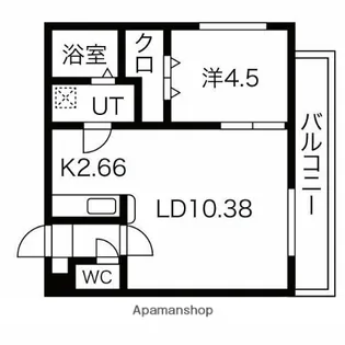 北海道札幌市豊平区月寒東一条17丁目【マンション】の間取り