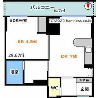 リヴィテージ中島公園【6階】の間取り