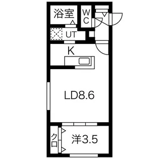GRAND ONE SAPPORO【1階】の間取り