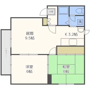 北海道札幌市中央区南七条西13丁目【アパート】の間取り