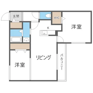 北海道札幌市中央区南八条西18丁目【マンション】の間取り