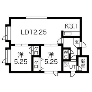 ステラガーデン山鼻【101号室】の間取り