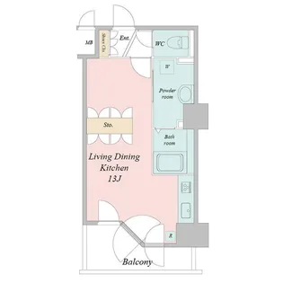 UURコート札幌南三条プレミアタワー【9階】の間取り