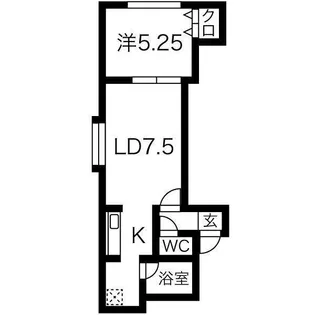 セピア南25【206号室】の間取り