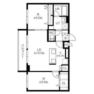グレン山鼻【5階】の間取り